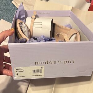 Madden Girl Nude Patent Heels